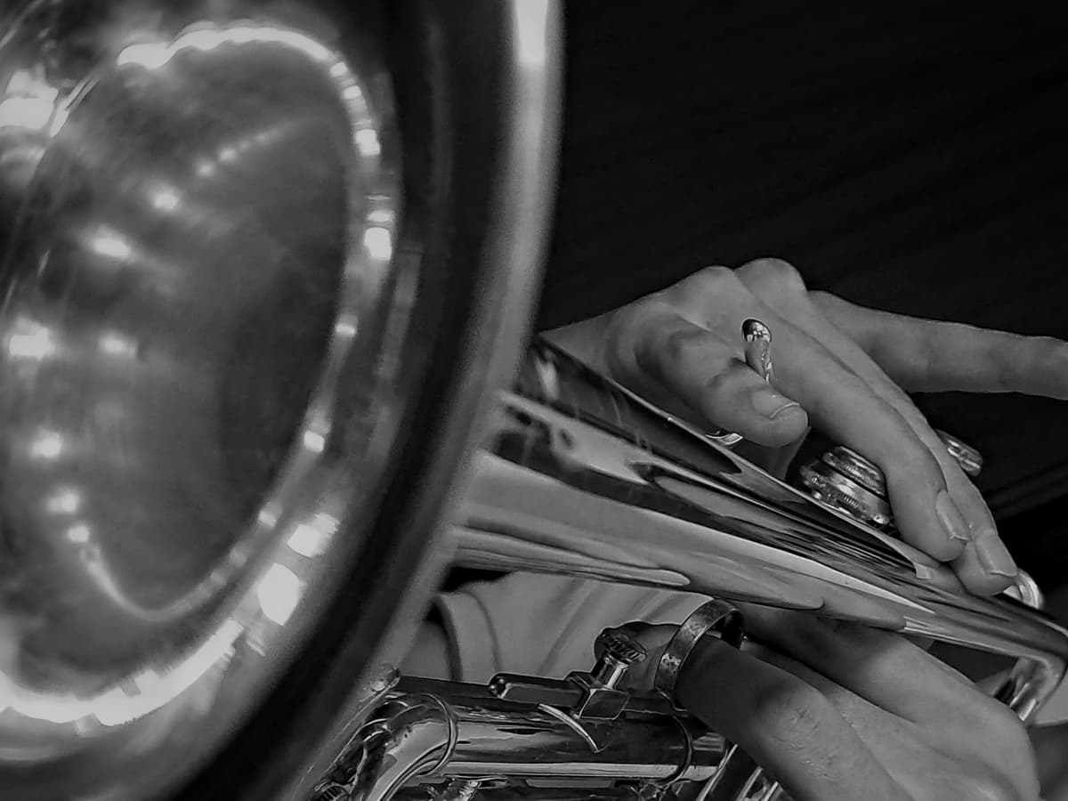 Francisco Playing Trumpet